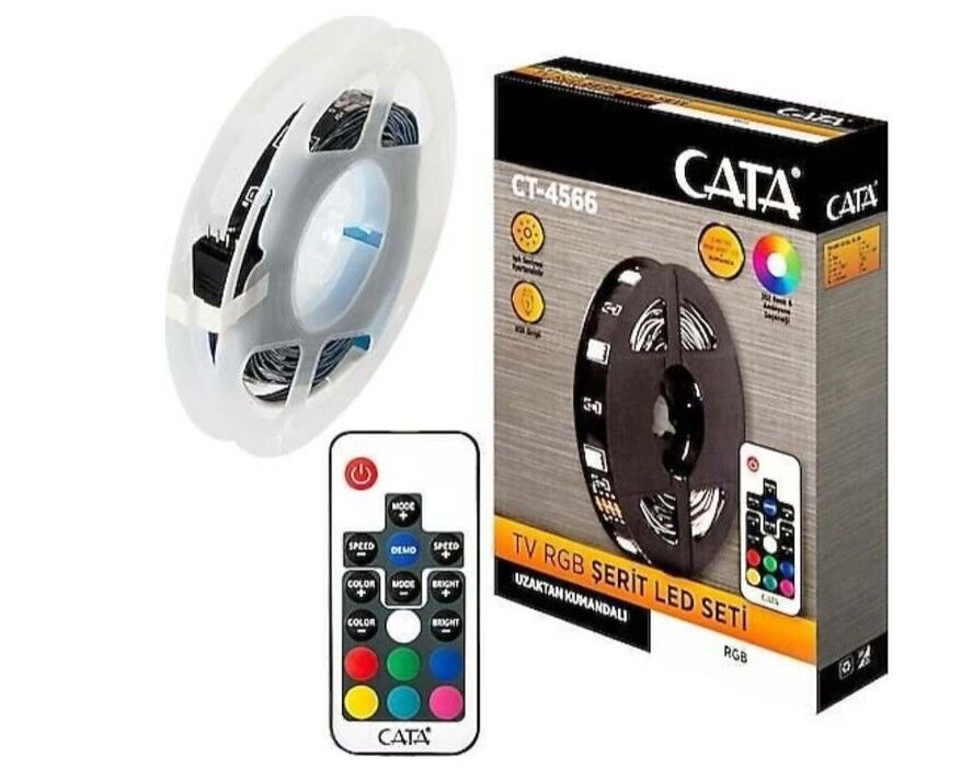 CATA CT-4566 USB RGB TV AMBİYANS ŞERİT LED SET 3 MT